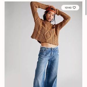 Free People Cable Knit Sweater
